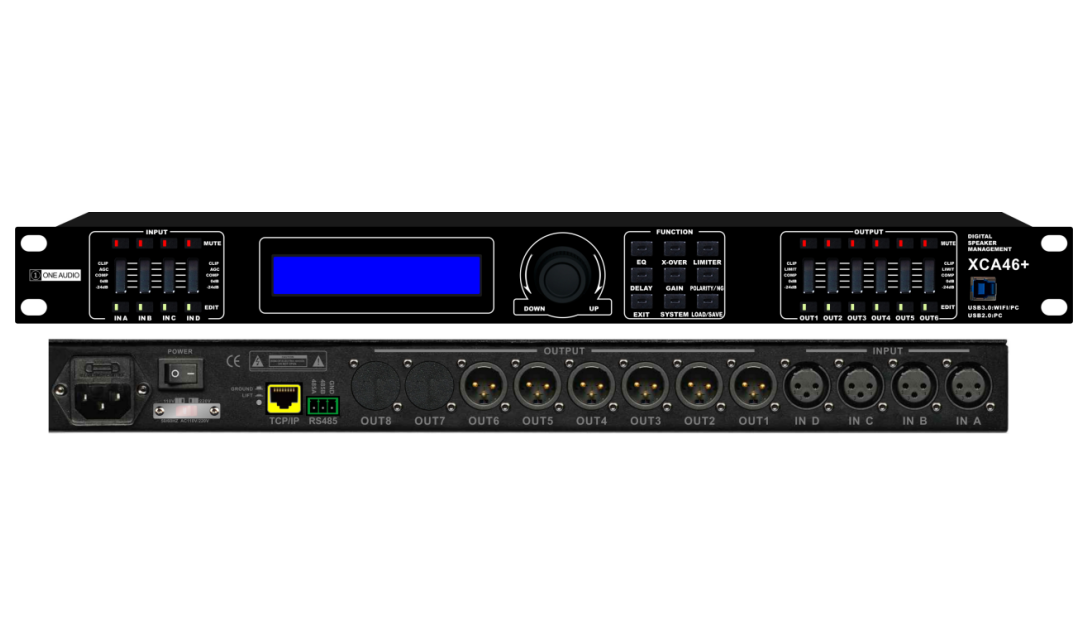 Four-in and six-out digital audio processor XCA46+
