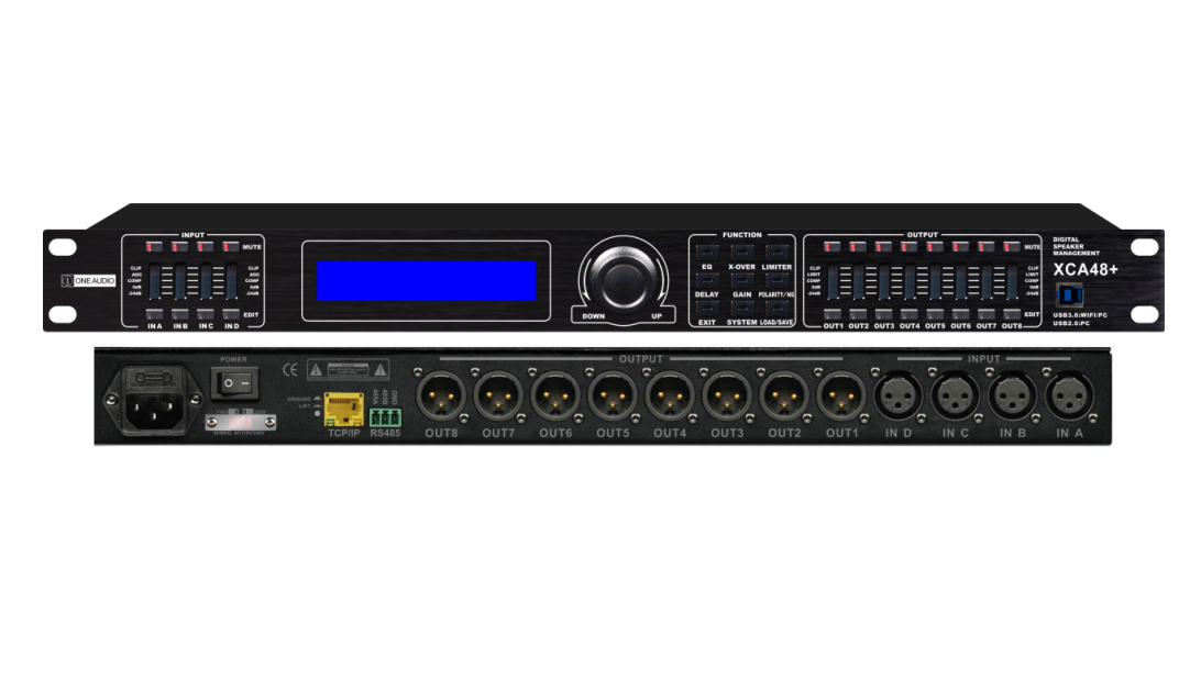 Four-in and eight-out digital audio processor XCA48+